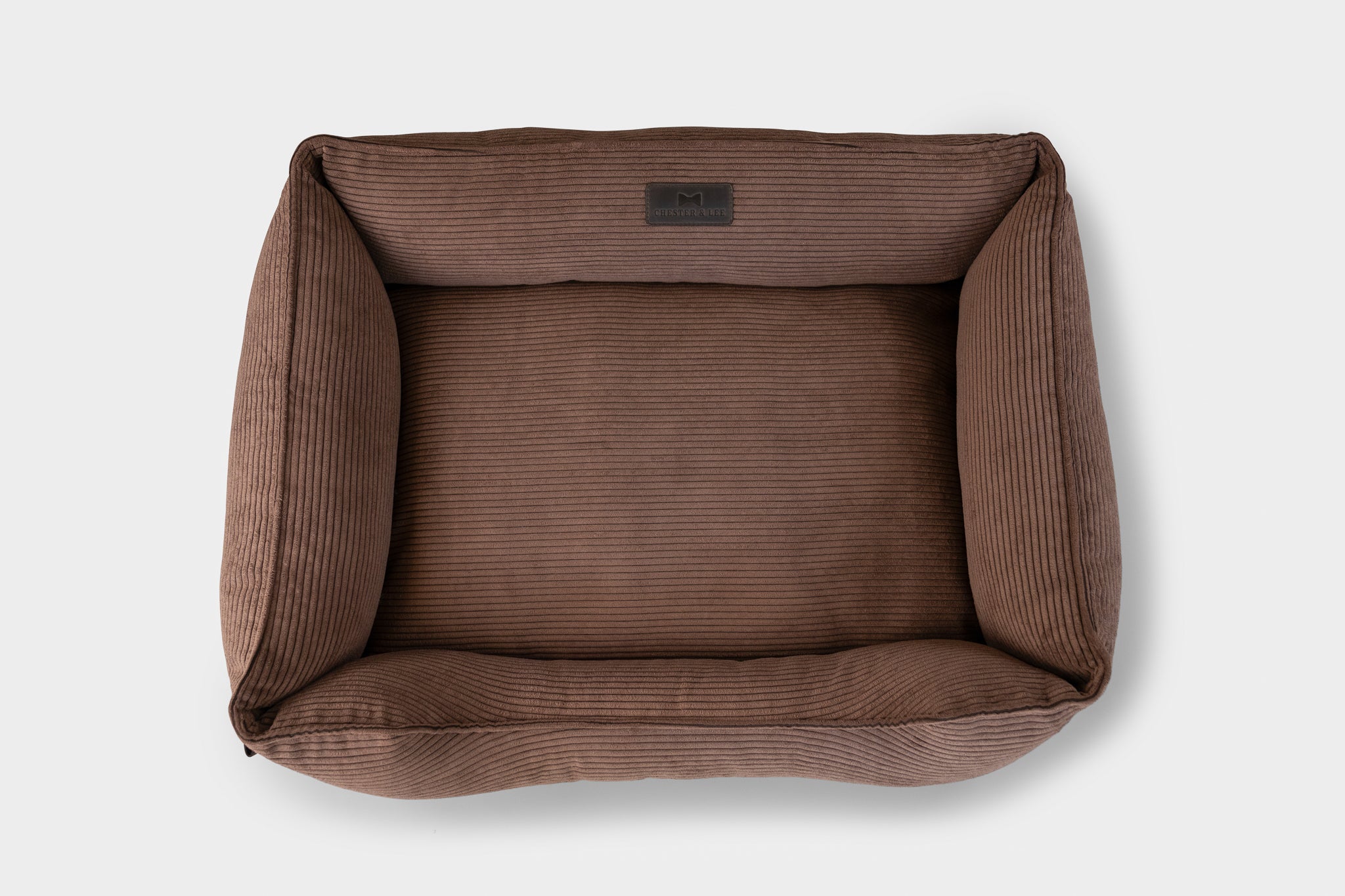 Fancy Corduroy Sleeper Dog Bed Brown