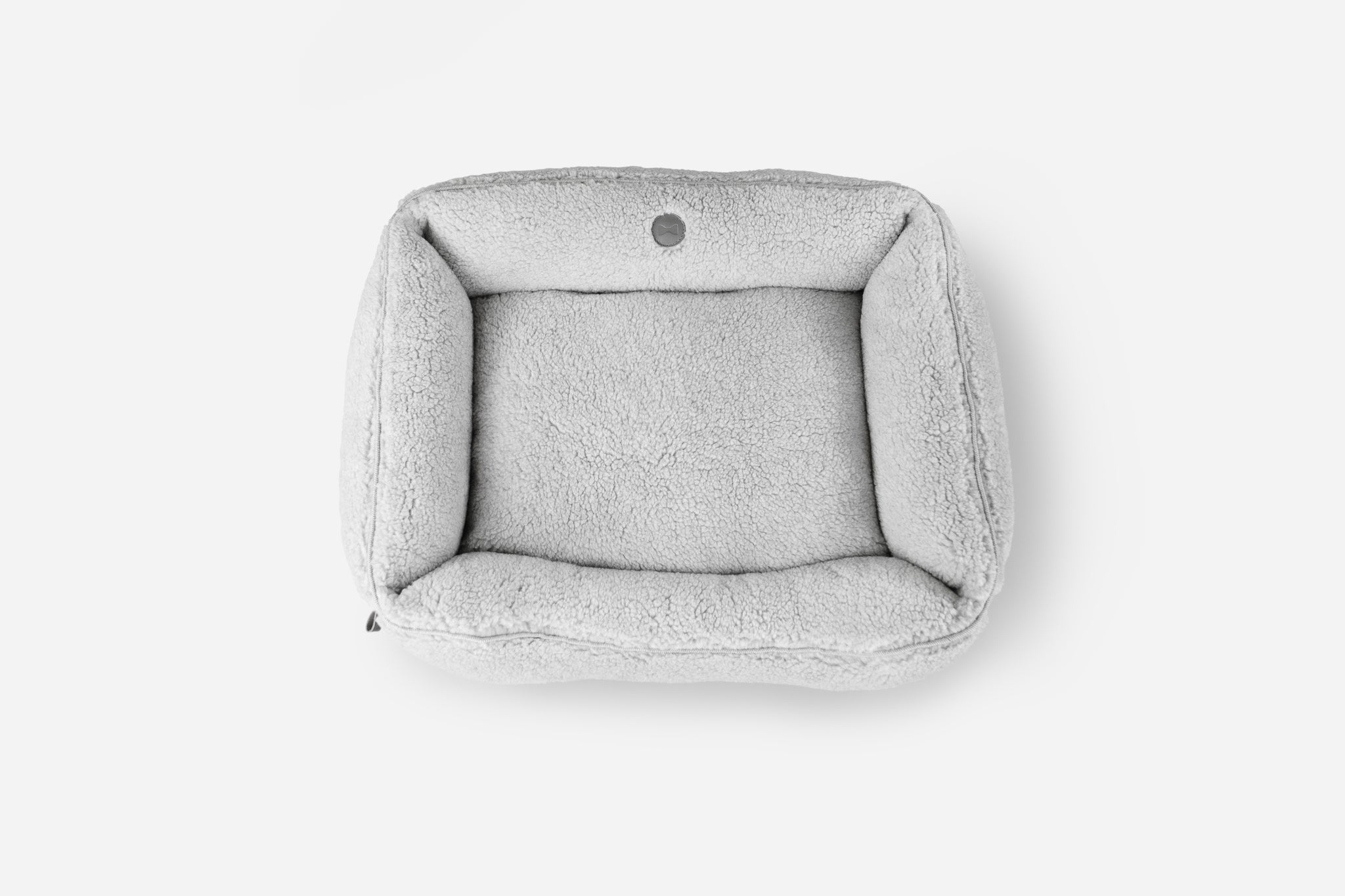Furry Sleeper Dog Bed Gray