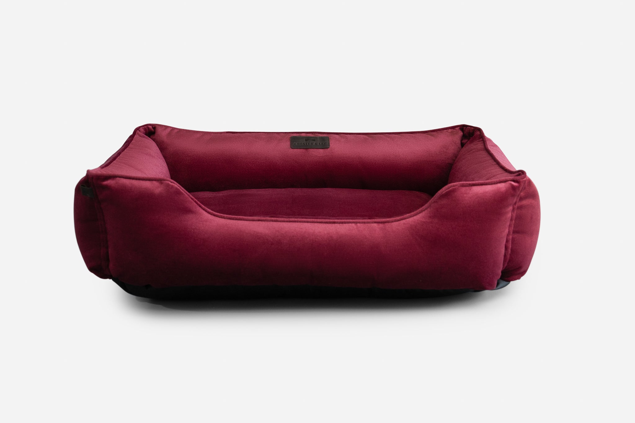 Vibrant Velvet Sleeper Dog Bed Wine