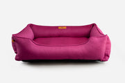 Cotton Sleeper Dog Bed Berry Pink