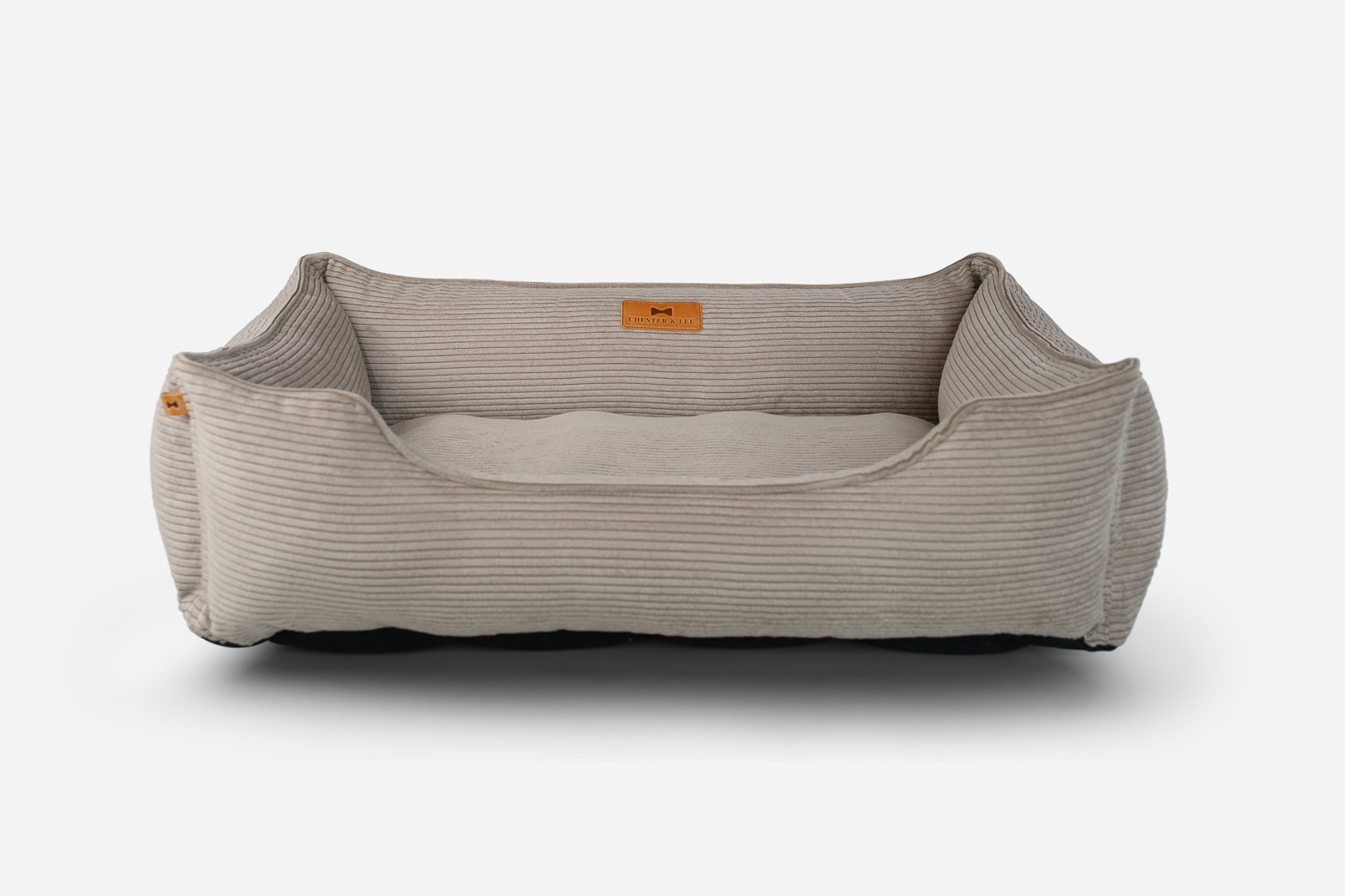 Fancy Corduroy Sleeper Dog Bed Taupe