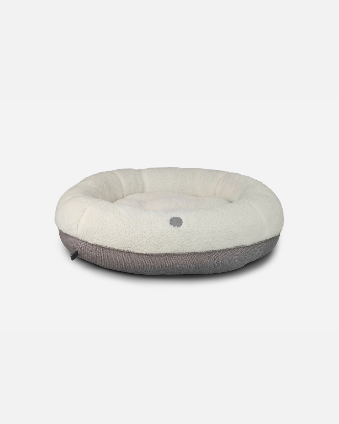 Chester & Lee | Furry Beige Donut Dog Bed