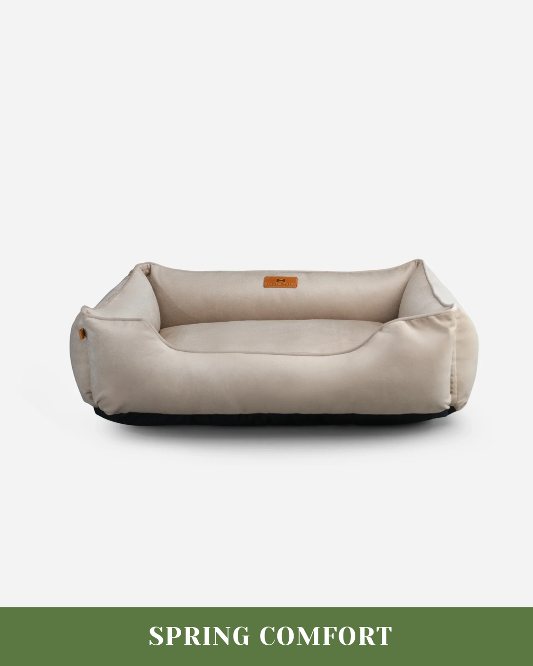 Chester & Lee | Classic Velvet Sleeper Dog Bed Beige