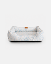 Chester & Lee | Velvet Sleeper Dog Bed Light Blue Zebra