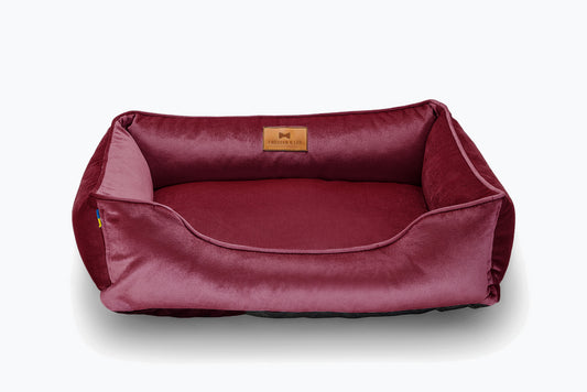 Vibrant Velvet Sleeper Dog Bed