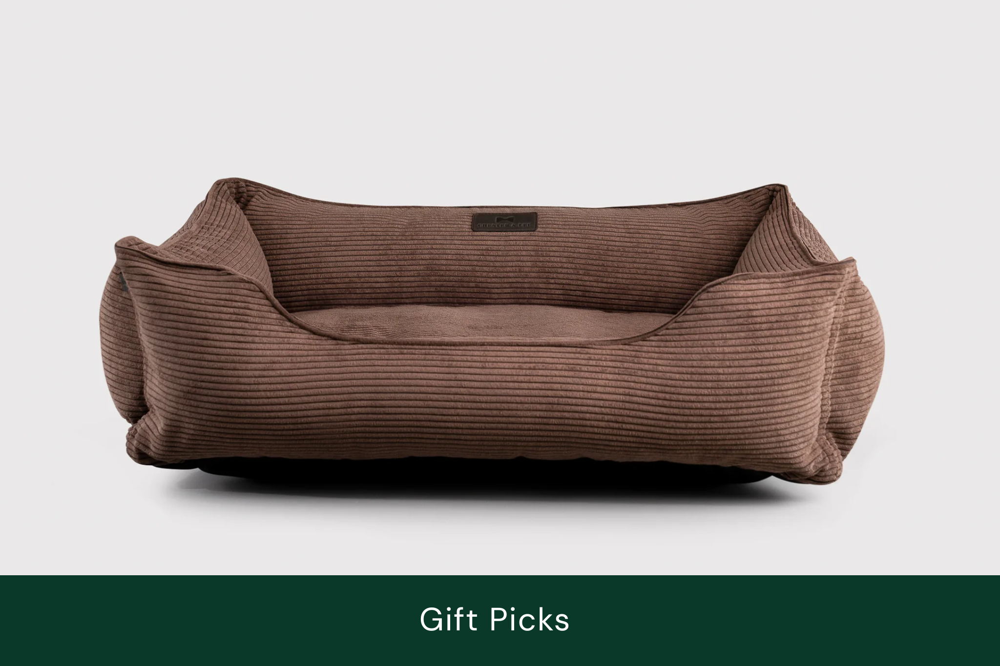 Fancy Corduroy Sleeper Dog Bed Brown