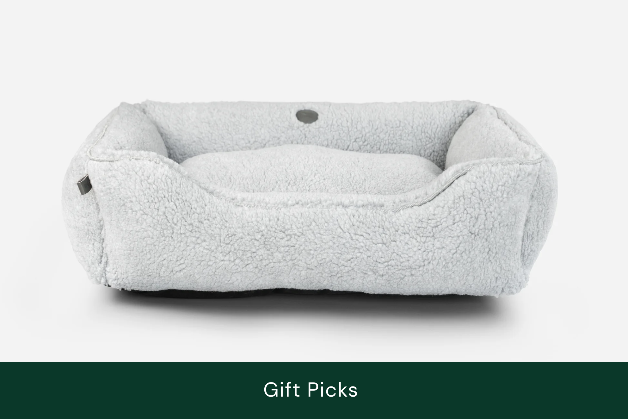 Furry Sleeper Dog Bed Gray
