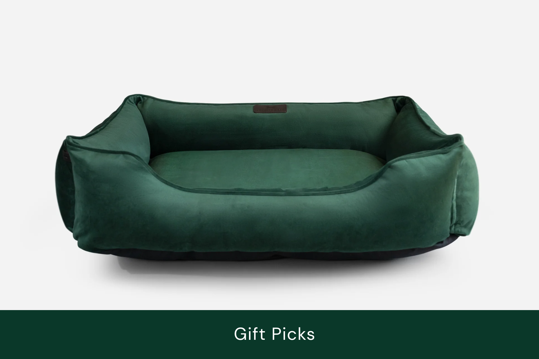 Classic Velvet Sleeper Dog Bed Green