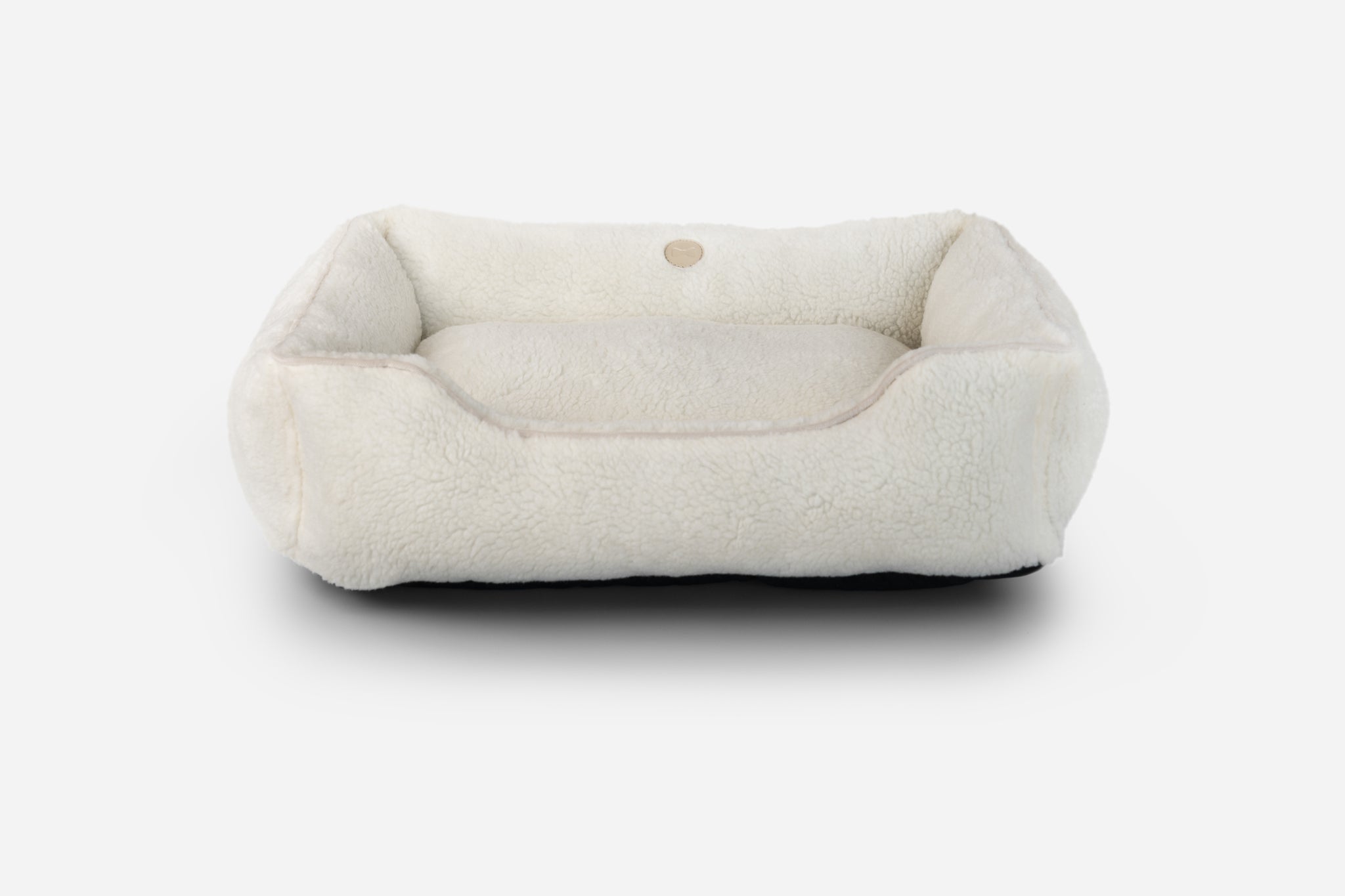 Furry Sleeper Dog Bed Cream