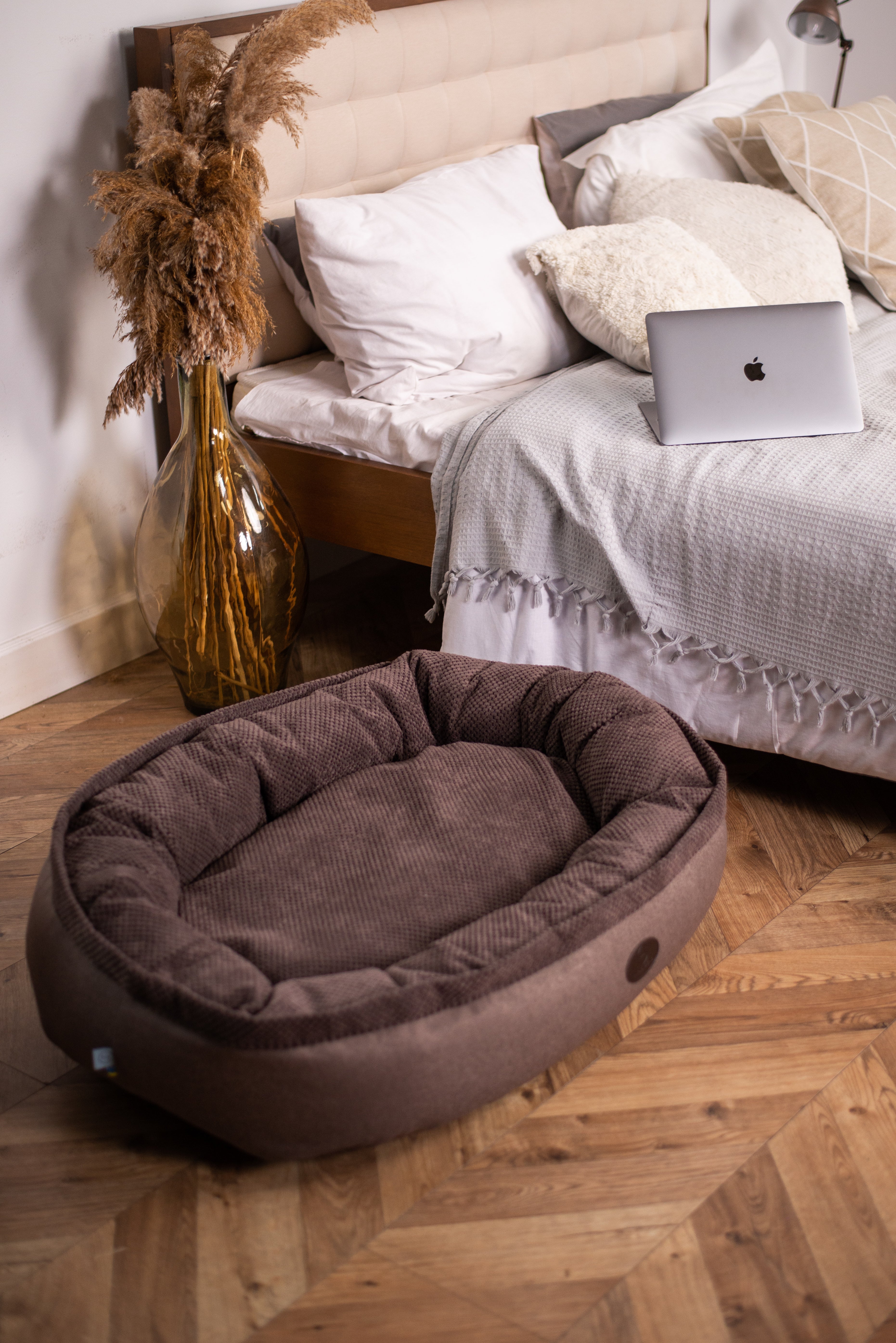 Cuddly Bagel Dog Bed