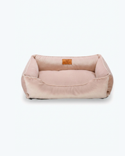 Chester & Lee | Vibrant Velvet Sleeper Dog Bed Nude Pink